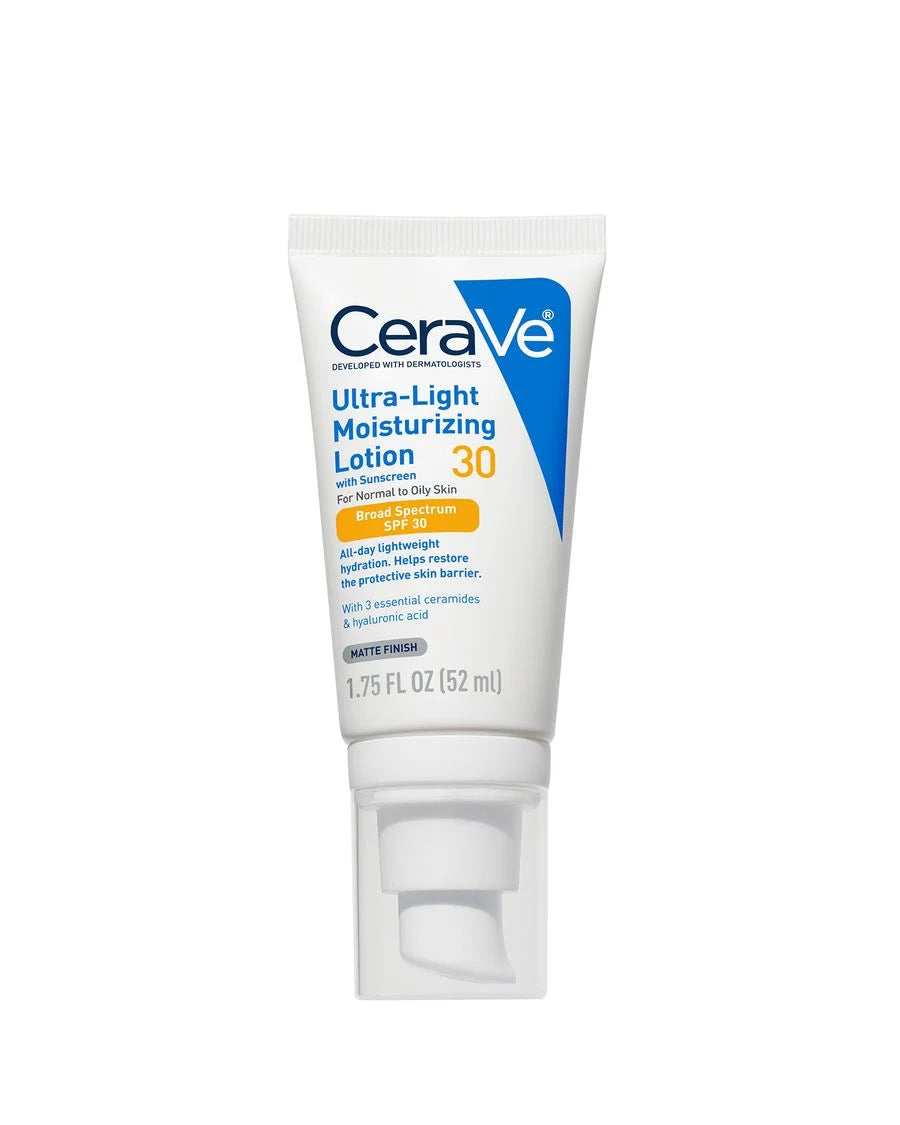 CeraVe Ultra-Light Moisturizing Lotion SPF 30 with Sunscreen for Normal to Oily Skin – 52ml