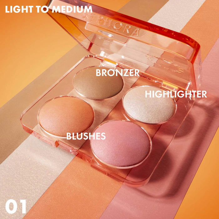Sephora Collection Colorful Face Palette Microsmooth Blush Bronze and Glow